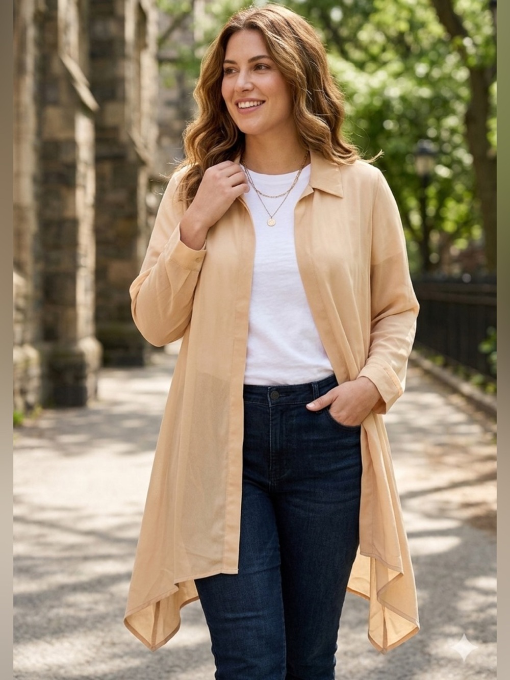 AND | NWT Light Tan Shrug | Sz 12